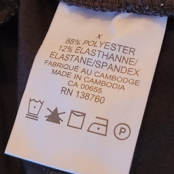 PENNINGTONS ACTIVEZONE Black Zip Convertible Leisure Pants, Size X - Picture 8 of 11